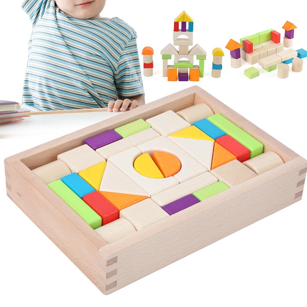 MultiColor Building Blocks Toy Wooden Boxed Children Kid Educational Toy Gift(30pcs )