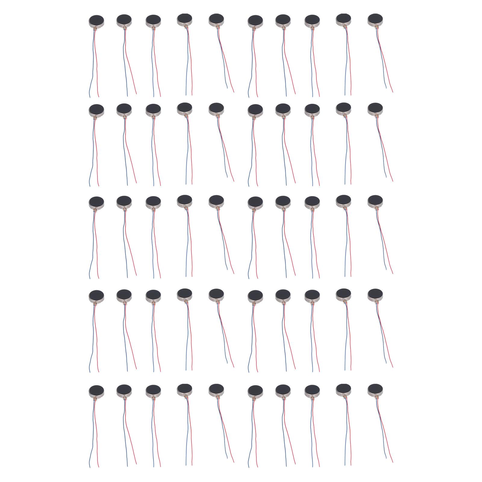 

50Pcs Vibrating Motors 12mm*3.4mm 3V High Accuracy High Resolution Low Vibration Low Noise Mini DC Flat Button Motor