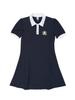 Olinkeompeulliteu Puff Flare Pique Dress (Navy)