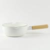 Pearl Metal Crevia Enamel Pan, 18cm, White