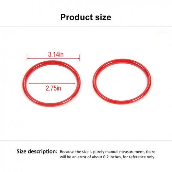 Car Inner Door Speaker Horn Cover Trim 2X For Ford Mustang 2015- Bright Red