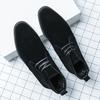 Men's Shoes Large Size New Leather Shoes Fashion Outdoor Casual Shoes Trend High Top Martin Boots Pointed Lace-up Boots