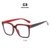 Fashion Luxury Retro Square Photochromic Anti Blue Light Reading Glasses 0 To +6 Stylish Hyperopia Frames For Women