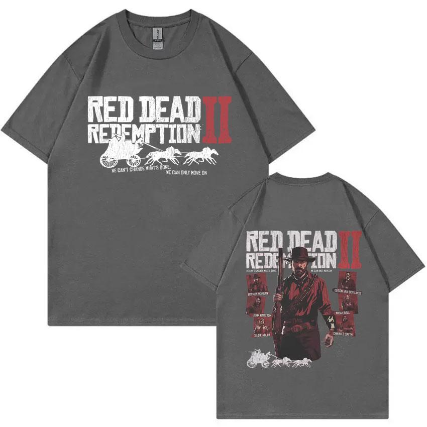 Game Player Red Dead Redemption 2 Tshirt Men Women Casual Vintage Cotton Short Sleeve T Shirts Unisex Fashion Oversized Tshirt