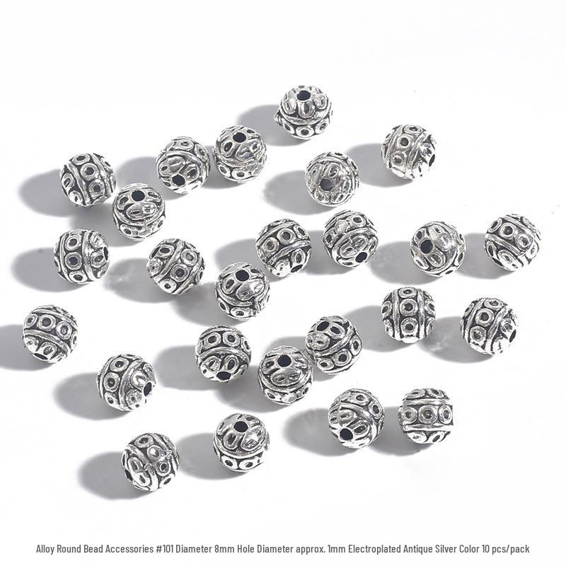 

DIY ювелирные аксессуары: Круглый разделитель из сплава, соединители для браслетов и ожерелий, пряжка для подвески Approx. 1mm hole, Antique Silver Plated