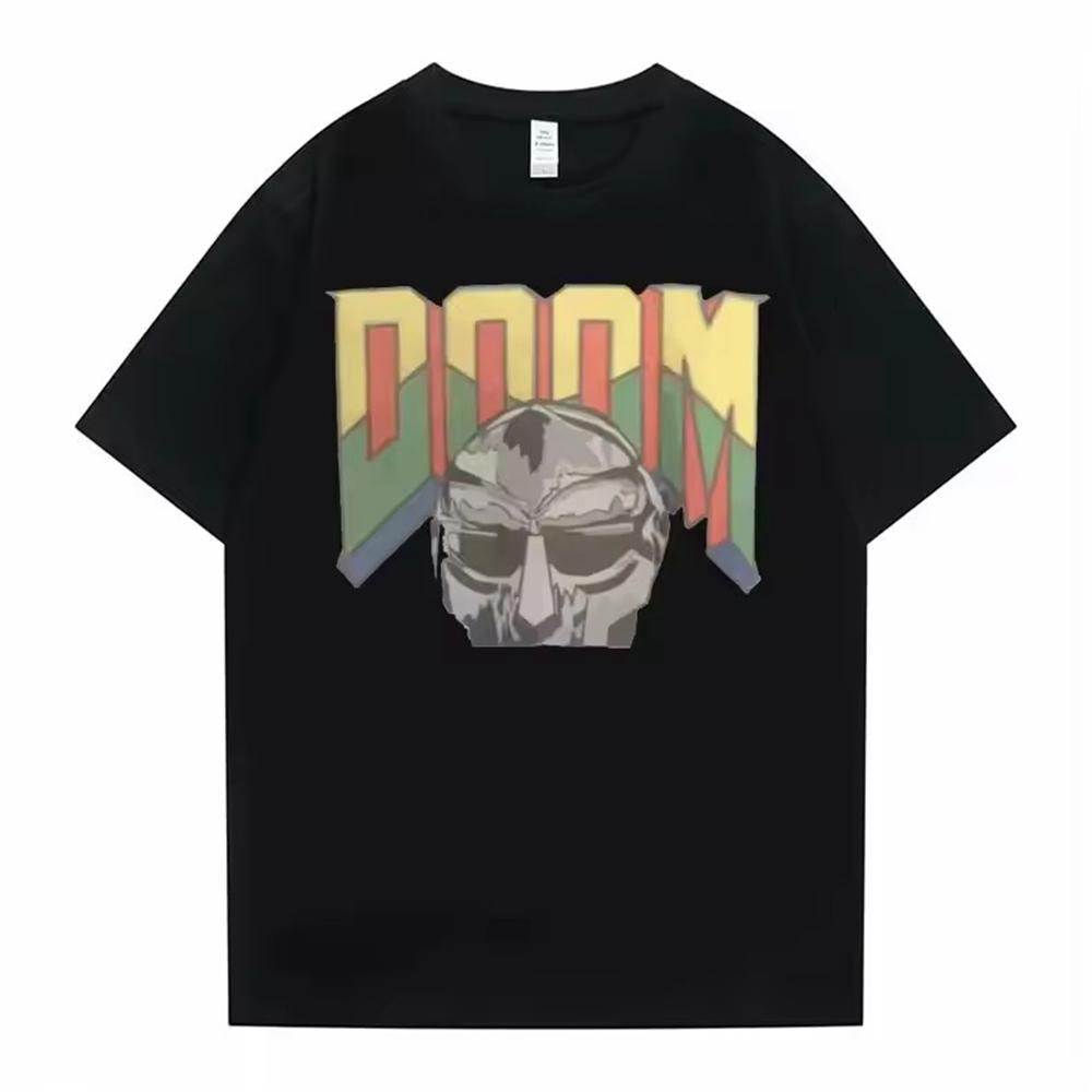 Damen T-Shirts Herren Kleidung Homme Bedrucktes T-Shirt Neu im Top Sänger Mf Doom Madlib Madvillain Zweiseitiges Grafik-T-Shirt