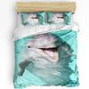 Shark Bedding Set For Bedroom Bed Home Inhabitants Of Ocean Sharks Whales Dolphins Octopus Duvet Cover Quilt Cover Pillowcase