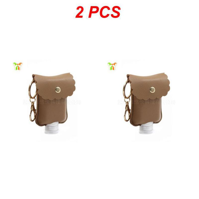 1/2PCS 60ml Portable Hand Sanitizer Gel With Holster Keychain Sub-Bottle Travel Refillable Plastic Alcohol/Hand Sanitizer Bottle
