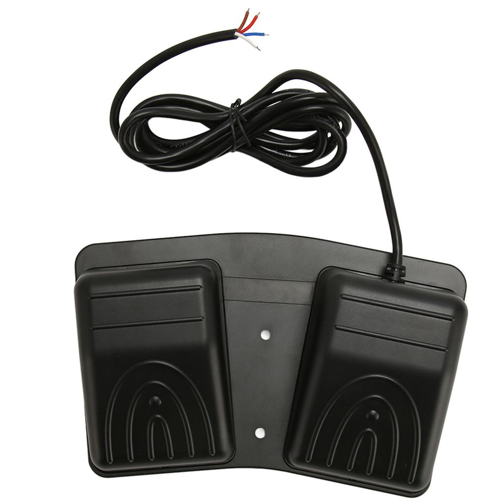 Double Foot Switch High Power Self Locking 2 Wire Foot Pedal Switch for Appliance Industrial Equipme