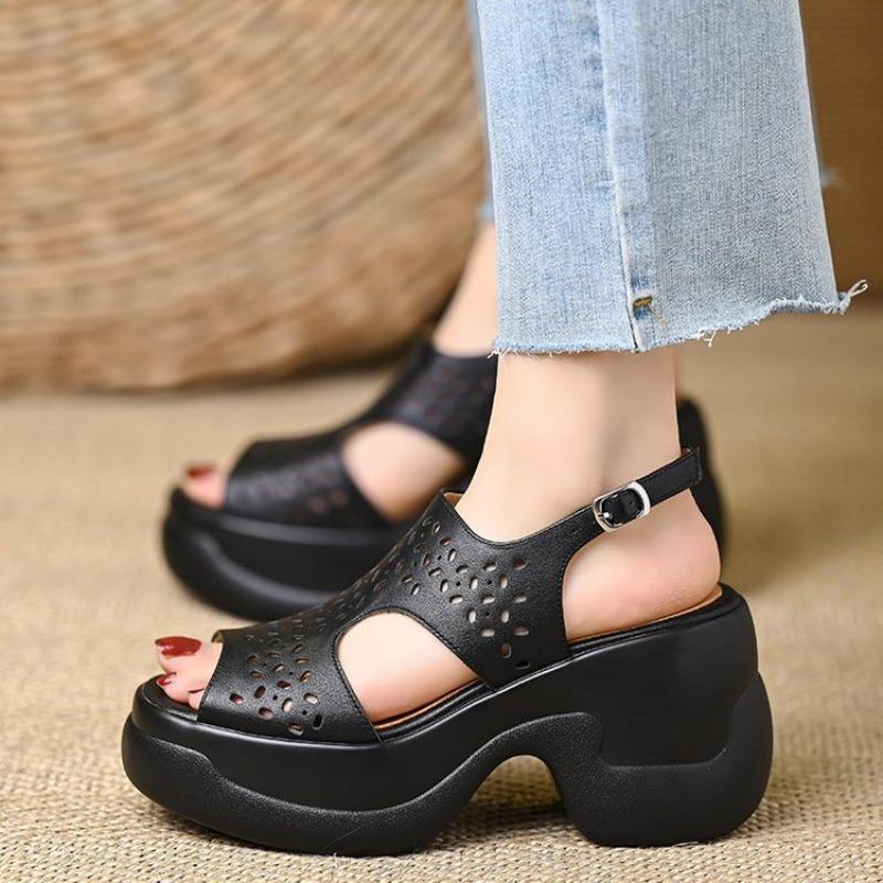 New Model of Open-toe Anti-slip Women's Shoes - Soft Outdoor Wedge Sandals