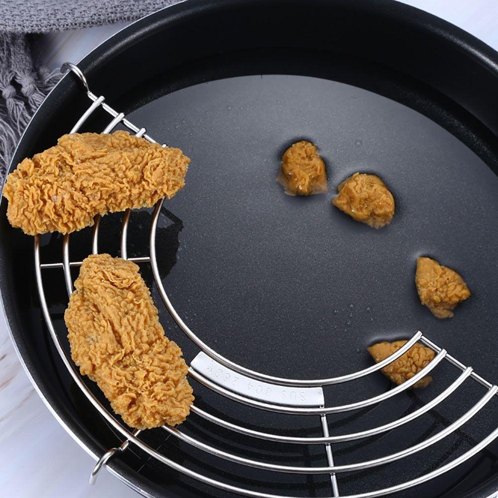 Stainless Steel Hot Pot Rack Simplicity Steaming Rack Strainer Durable Oil Drain Rack  Kitchen