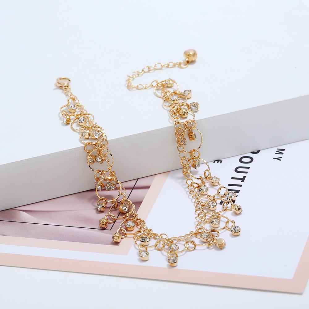 Crystal European Style Anklet Accessory With Tassel For Women Travel Gift