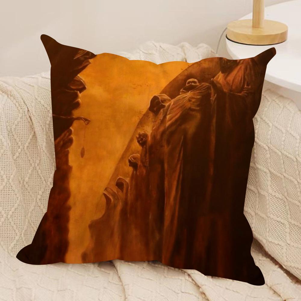 Art Z-Zdzislaw Beksinski Cushion Cover Silky Short Plush Double-Sided Printed Pillow Case for Sofa All Seasons Home Decor Gift