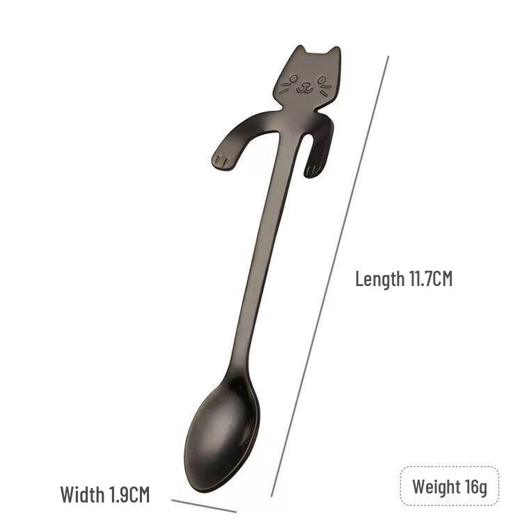 304 Stainless Steel Cat-Shaped Coffee Stirring Spoon