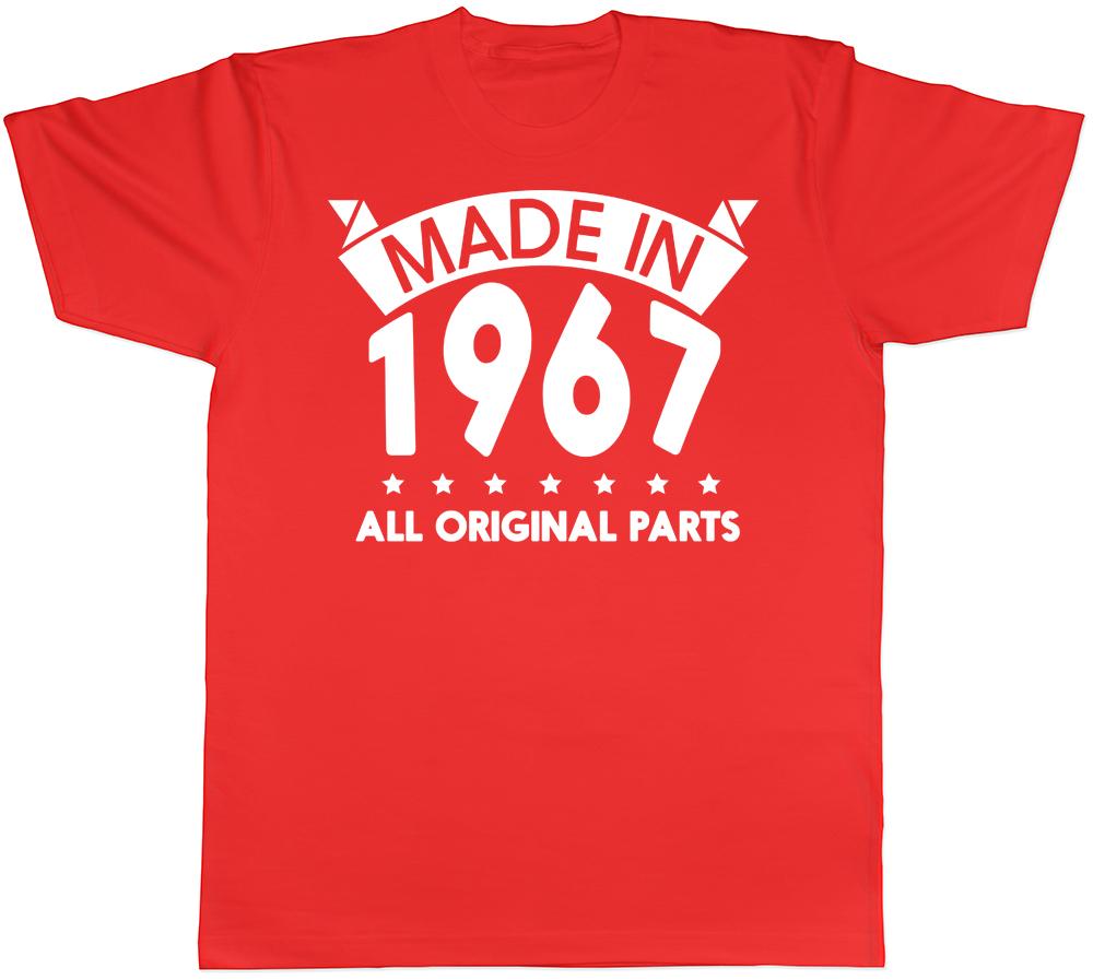 Made in 1967 All Original Parts Birthday Mens Short Sleeve TShirt S
