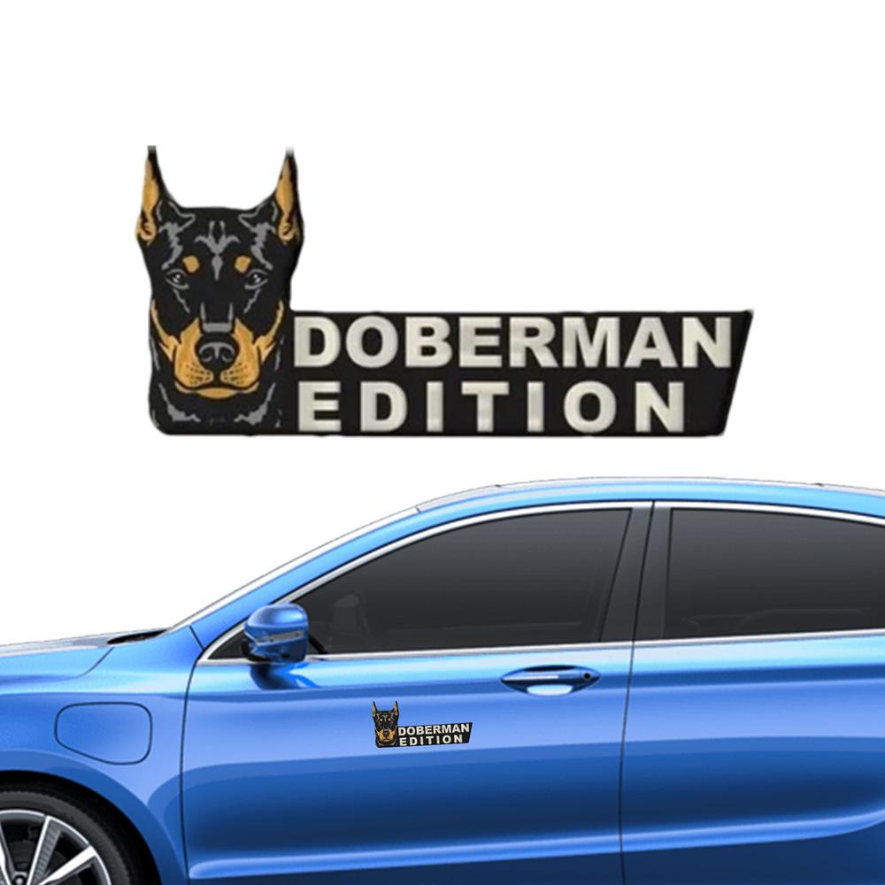 Dog Badge Sticker Acrylic Cute 3D Dog Emblem Precise Cut Fun Car Exterior Decorations Rectangle Car Emblems And Badges For Cars