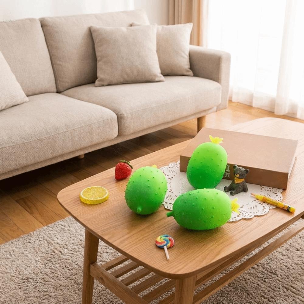 Simulated Slow Rebound Cucumber Soft Vegetable Pinch Funny Cucumber Squeeze Model  Photo Prop
