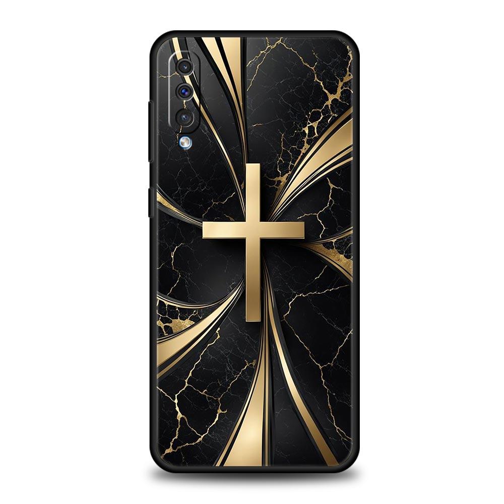 Cross Pattern Element Design Phone Case for Samsung Galaxy A56 A36 A26 A16 A34 A24 A42 A22 A20 A12 A40 A30 A10 5G Soft TPU Cover