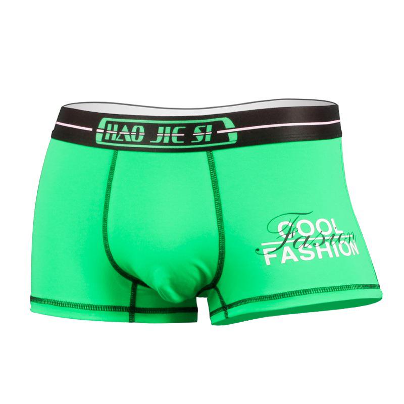 

Мужские хлопковые спортивные трусы-боксеры: Модный, дышащий, свободный крой, средняя талия, летний стиль XL зелёный