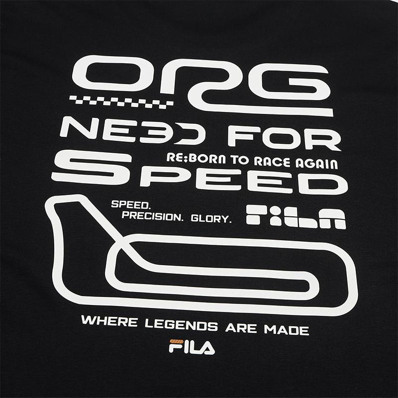 Fila Original Classic Crew Neck Solid Color Comfortable Short Sleeve T-Shirt Men Tops F11M639115FBK