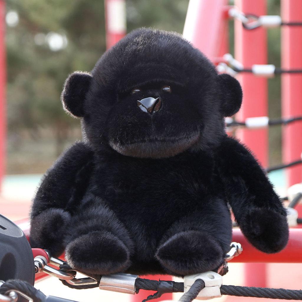 Tier-Stofftier Sitzender Schimpanse Weiches Kissen Geschenk für Kinder und Mädchen