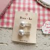 Milk White Pearl Bow Hair Clip - Small Princess Hair Accessory for Children and Babies