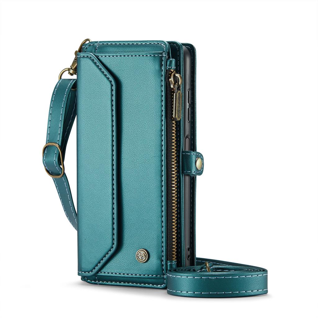 For Samsung Galaxy A16 5G/A16 4G Leather Case CASEME C36 Zipper Multiple Card Slots Phone Cover with Straps