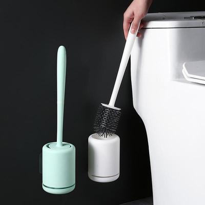 Juego de cepillos de baño para el hogar sin perforaciones con mango largo Cepillo de baño con base Cepillo de limpieza Accesorios de baño