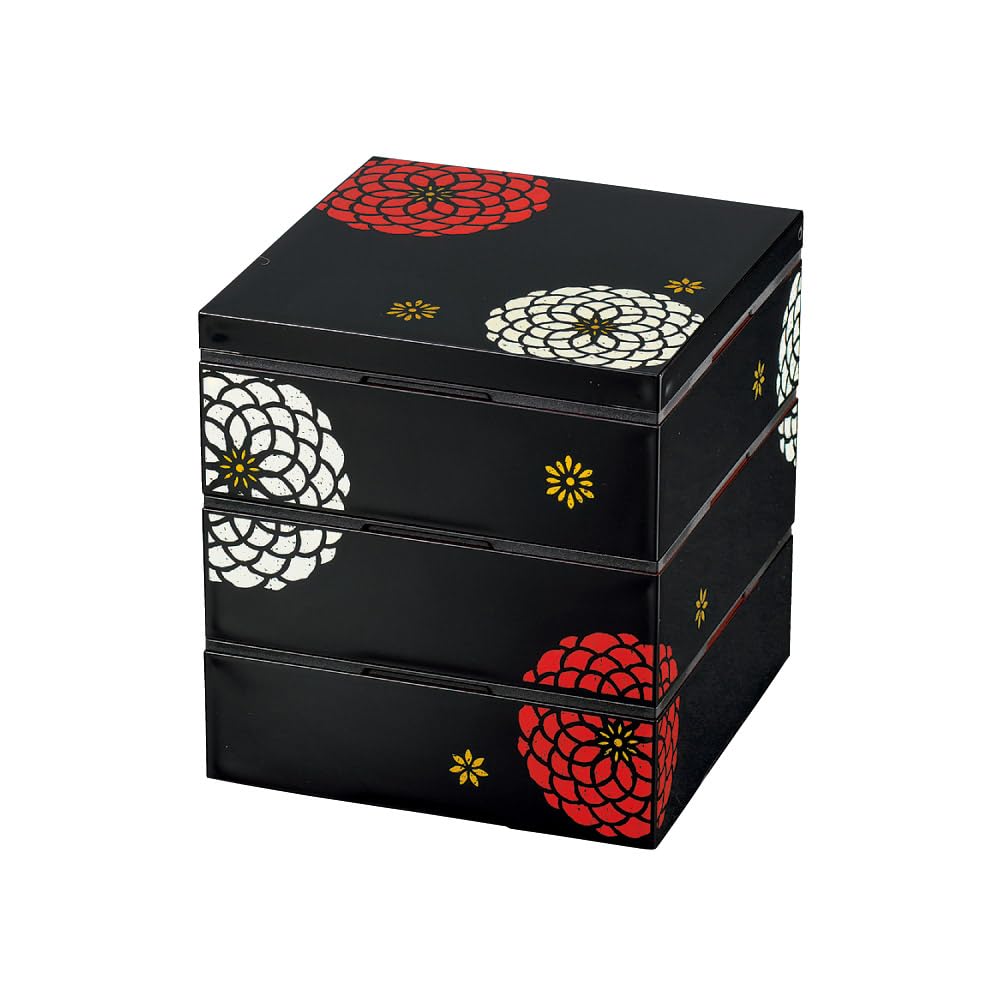 

Tatsumiya Hyakuka 18.0 Takumi Three-Tiered Box, Black, Size: Approx. W18 D18 H19.5 54868