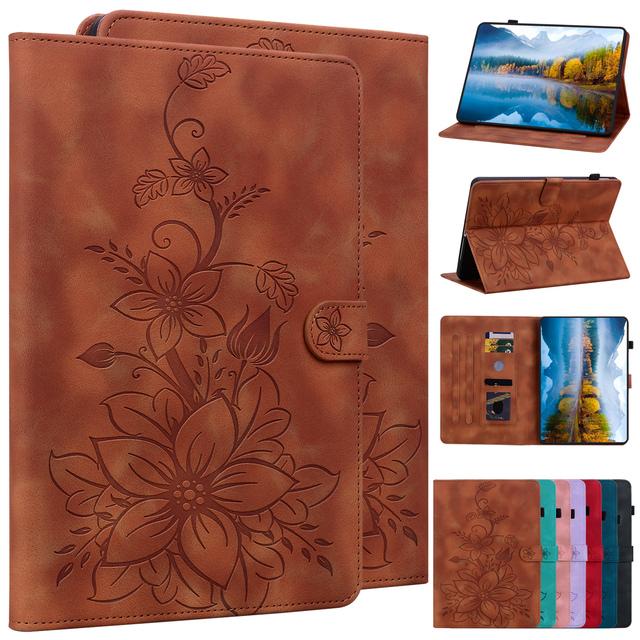 

Flip Stand Case for iPad Air 4 5 10.9 10th 10.5 10.2 7th 8th 9th Pro 11 9.7 Emboss PU Leather Cover for iPad Mini 1 2 3 4 5 6 iPad Mini 5 4 3 2 1 коричневий