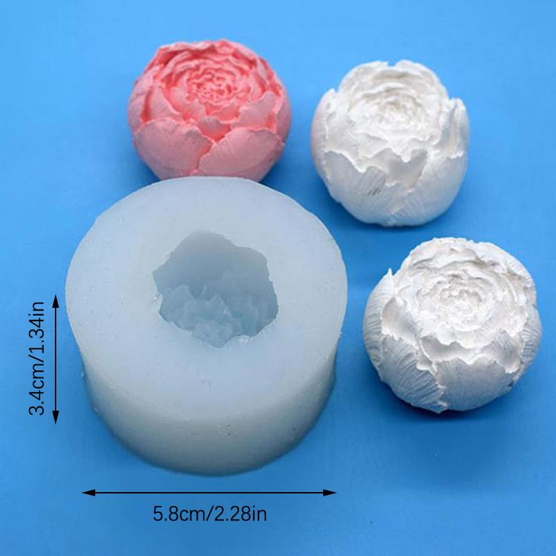 3D růžová svíčková forma na mýdlo na dort Silikonová forma na výrobu mýdla Ručně vyráběná