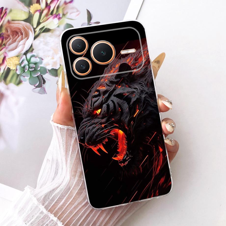 Flower Cartoon Fashion Design Phone Case For Honor Power Power2 Funda Soft Liquid Silicone Shockproof Back Cover Power 2 Bumper