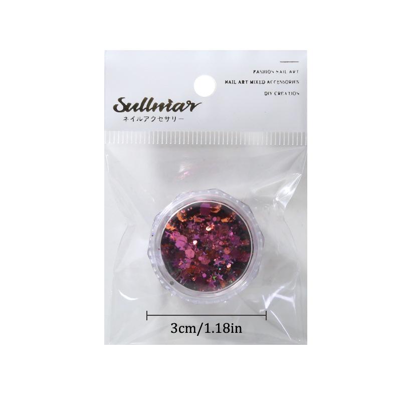 Maillard Sparkly Mixed Nail Sequins Uv Gel Acrylic Holographic Glitter Flakes Manicure Tips Charms For Women Girls Diy Manicure