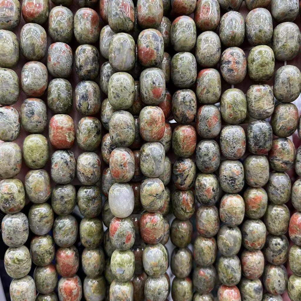10x14mm Natural Crystal Striped Agate Drum Beads for Jewelry and DIY Accessories