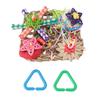 Bird Foraging Wall Toy Edible Woven Climbing Hammock Mat with Colorful Chewing Toys for Parrot