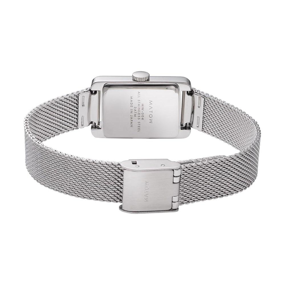 MATOW Ladies Square Wristwatch MW004001 Silver Mesh Official Dealer