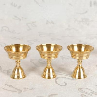 1PC Candle Holders Copper Butter Lamp Holder Long Lamp Candlestick Put Candle Copper Cup Home Decor