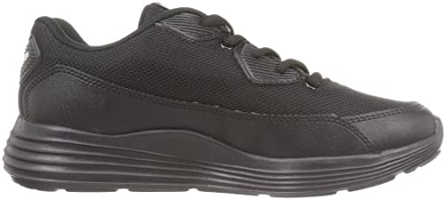 Sun Asahi Shoes 501 Simple Jogging Sneakers, Black, Size 22.0 Cm, 3E, KF72352