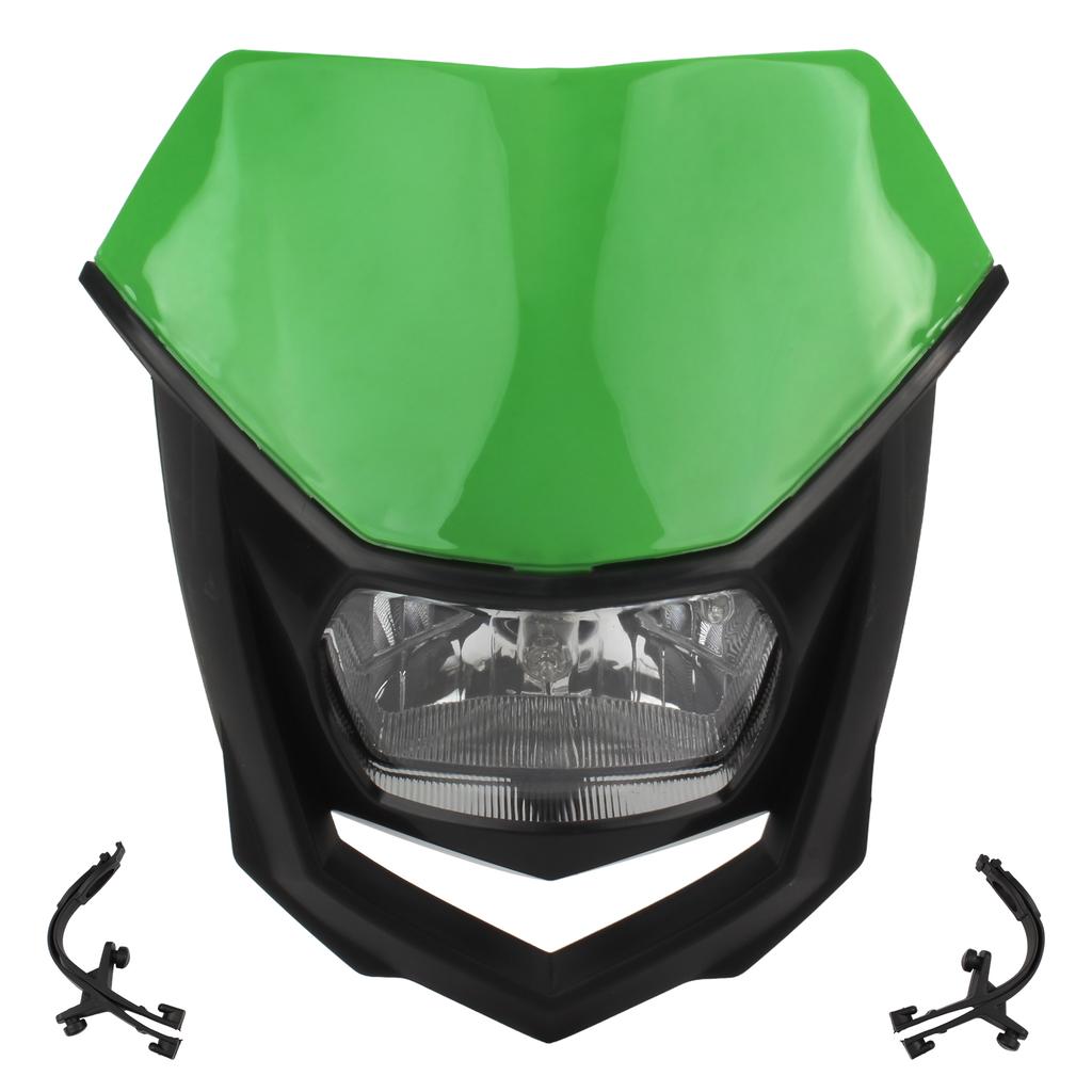 Motorcycle Dirt Bike Halogen Headlight Plate For Honda Kawasaki Yamaha Moto Universal Accessories Head Light Enduro Headlamp