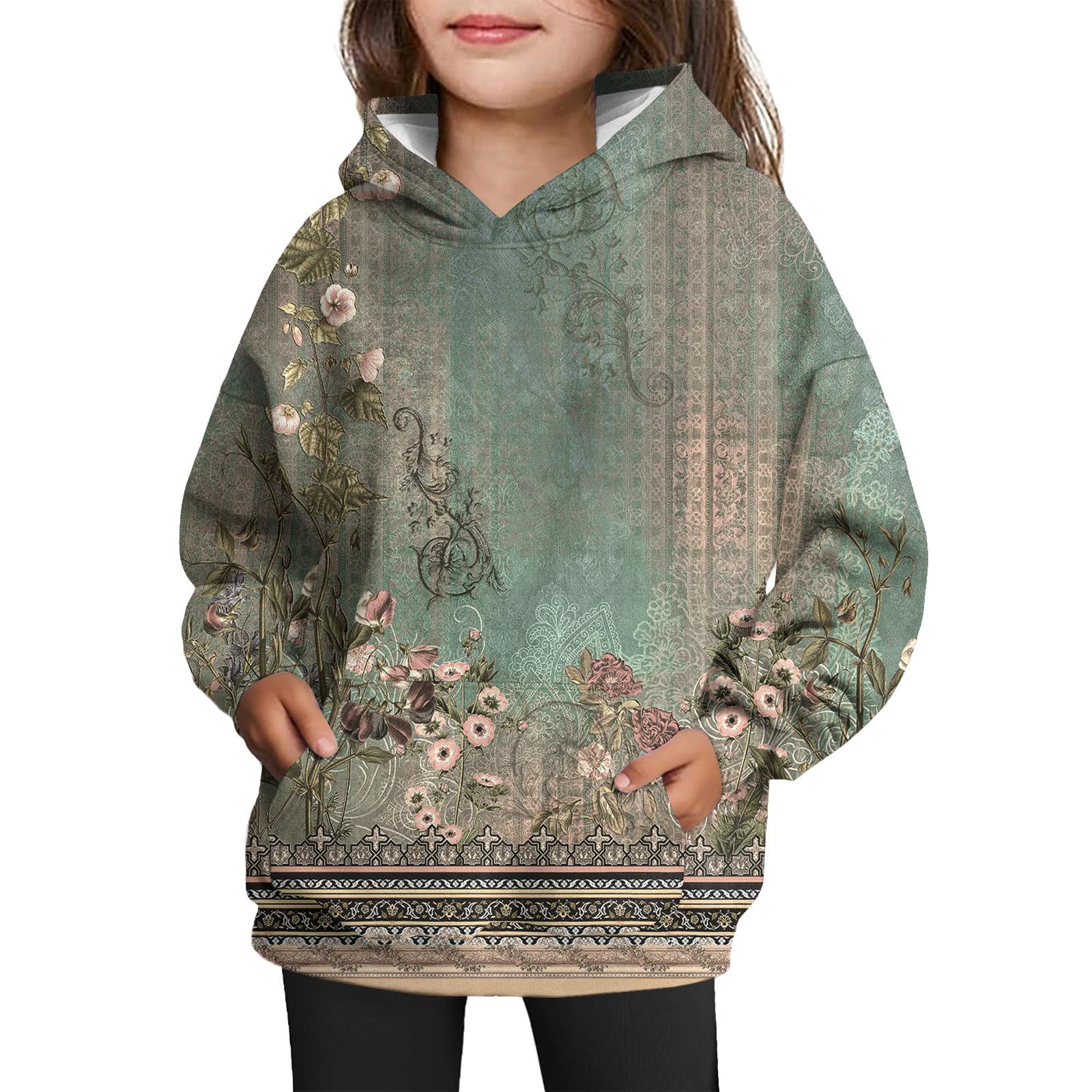 

Худи для девочек с принтом тай-дай - Пуловер с принтом 100 армия зеленый