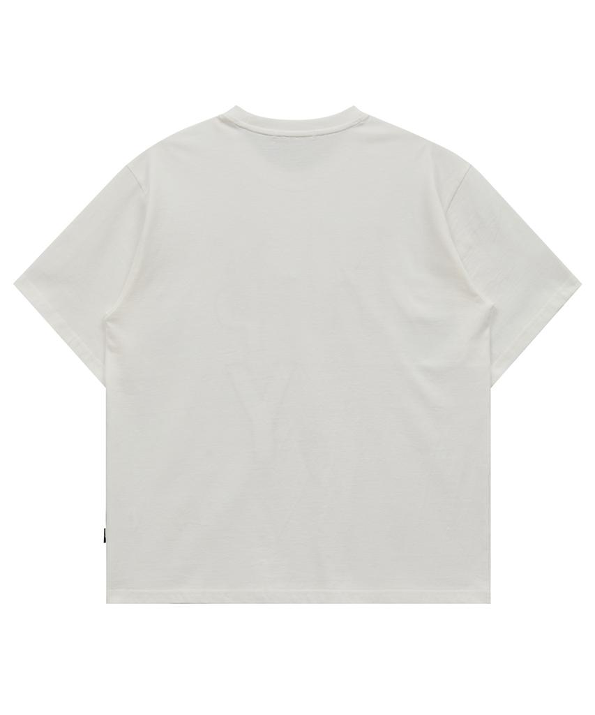 WAIKEI Yk Star Applique Short Sleeve T-Shirt White
