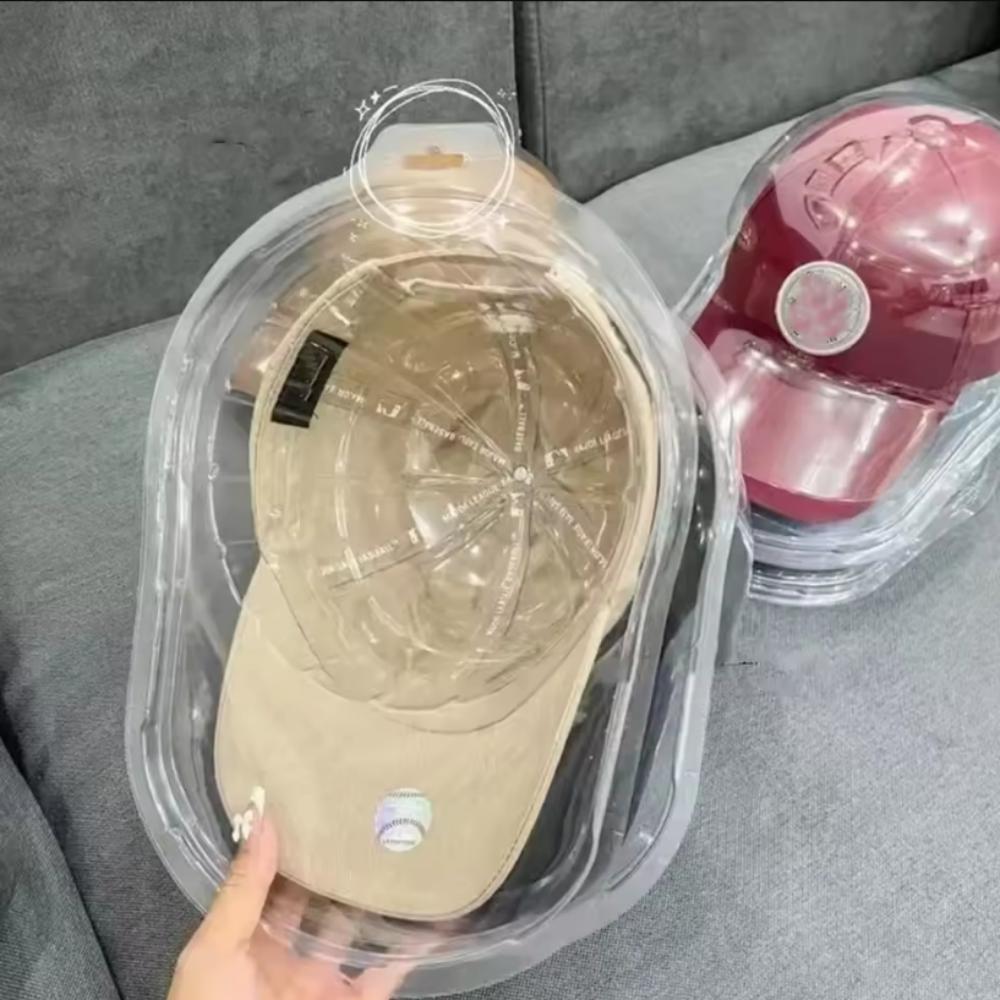 Dust Cover Storage Box Transparent Hat Cap Support Storage Box Stackable Anti-Deformation Storage Box For Closet Wardrobe Retail