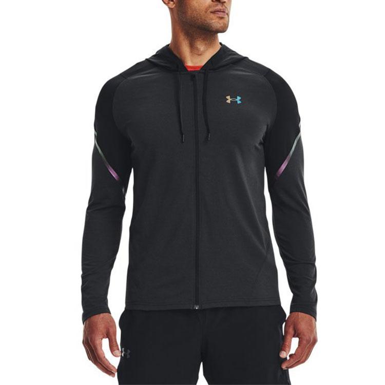 Under Armour UA RUSH Full-Zip Hoodie Men Black 1366170-001