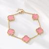 Lucky Four-leaf Clover Bracelet 18K Double-sided Mother-of-pearl Fashion Light Luxury High-end Ladies Bracelet
