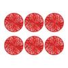 6 Pieces PVC Drink Coasters Cup Pads Multifunctional Table Top Protection Round