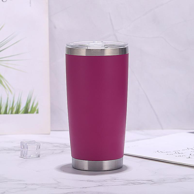 20oz Outdoor 304 Stainless Steel Beer Tumbler for Cars, Without Straw