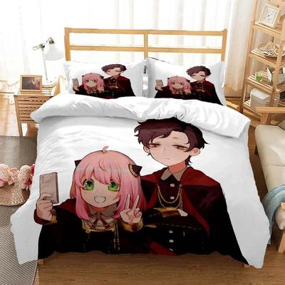 Anime Spy × Family Anya Σετ Κλινοσκεπασμάτων Αγόρια Κορίτσια Διπλό Queen Size Πάπλωμα Μαξιλαροθήκη Κρεβάτι Παιδικό Ενήλικο Μόδα Οικιακό Υφασματεξ