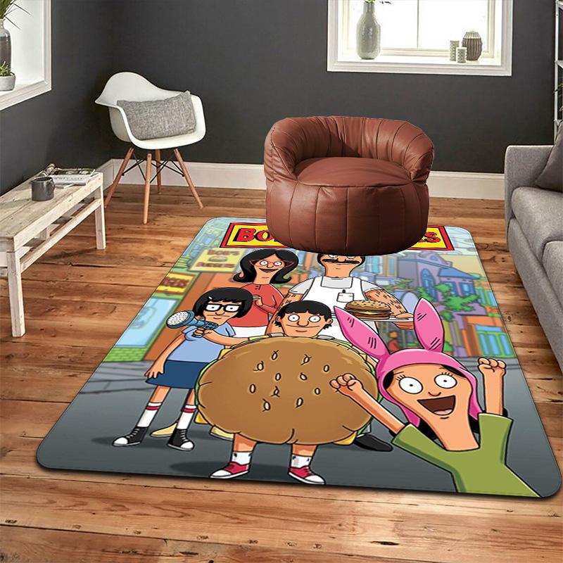 Bob's Burgers Rug Floor Mat for Living Room or Bedroom Soft and Comfortable Carpet a Gift for Birthday and Holiday.