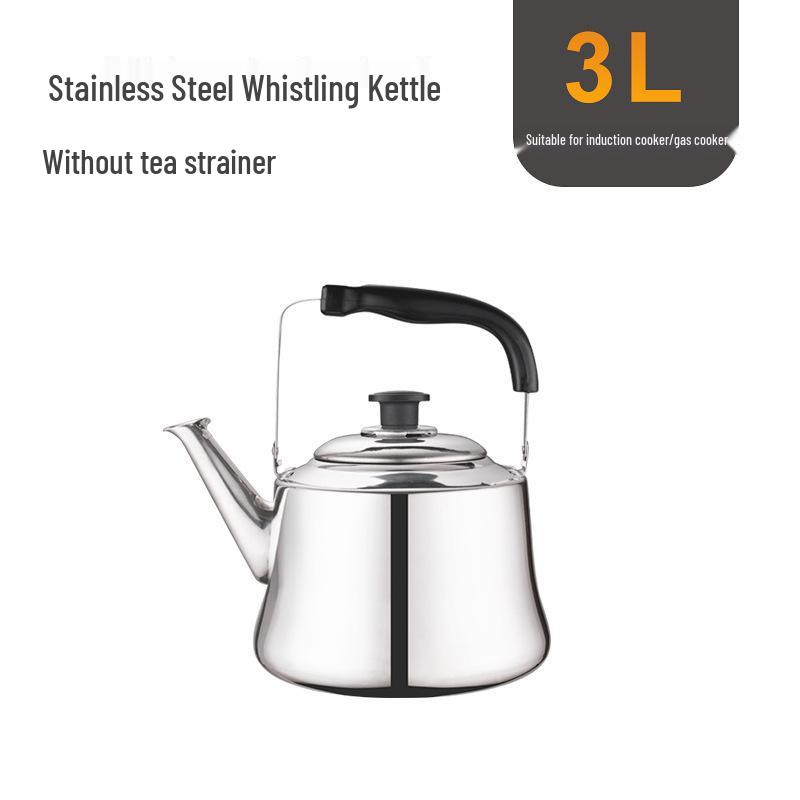 Large Capacity Stainless Steel Whistling Kettle for Induction & Gas Stoves