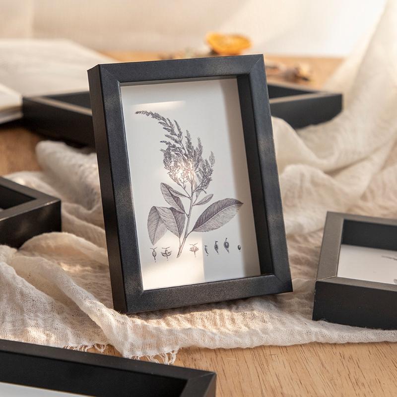 5/6/7/8inch Wooden Photo Frame Solid Picture Frame Vintage Wood Frame Display Stand Desk Accessorie Desktop Ornament Room Decor